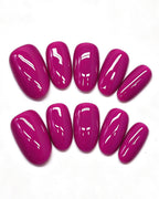 100% Handcrafted 24 Solid Colors Press-On Nails | Salon Gel Manicure