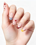 Berry Lemon Pastel French Nails | Handcrafted