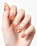 Honey Glow Amber Gem Jelly Nails | Handcrafted