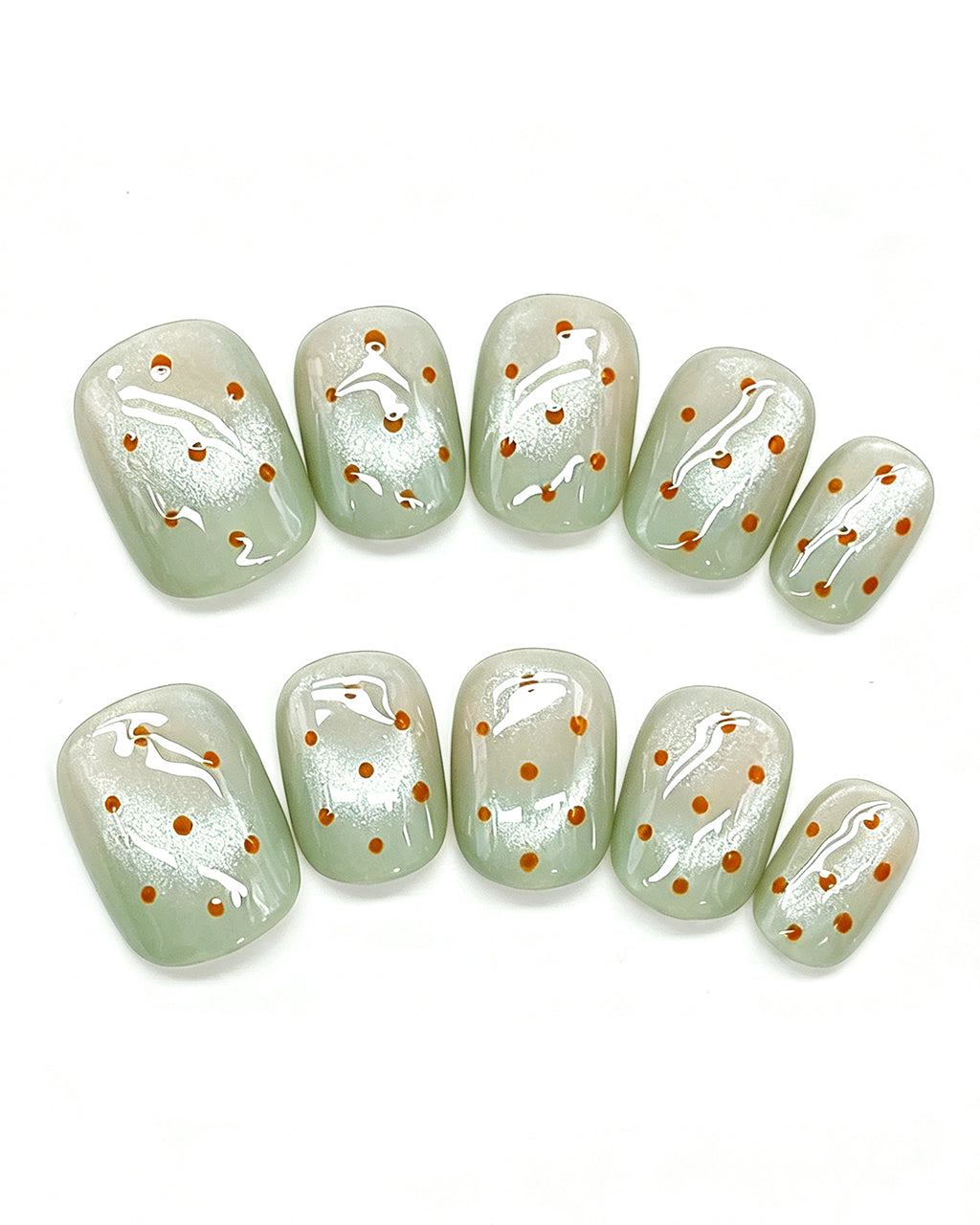 Lime Guava Pastel Jelly Press-On Nails | Handcrafted