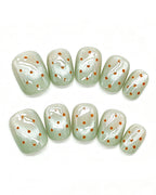 Lime Guava Pastel Jelly Press-On Nails | Handcrafted