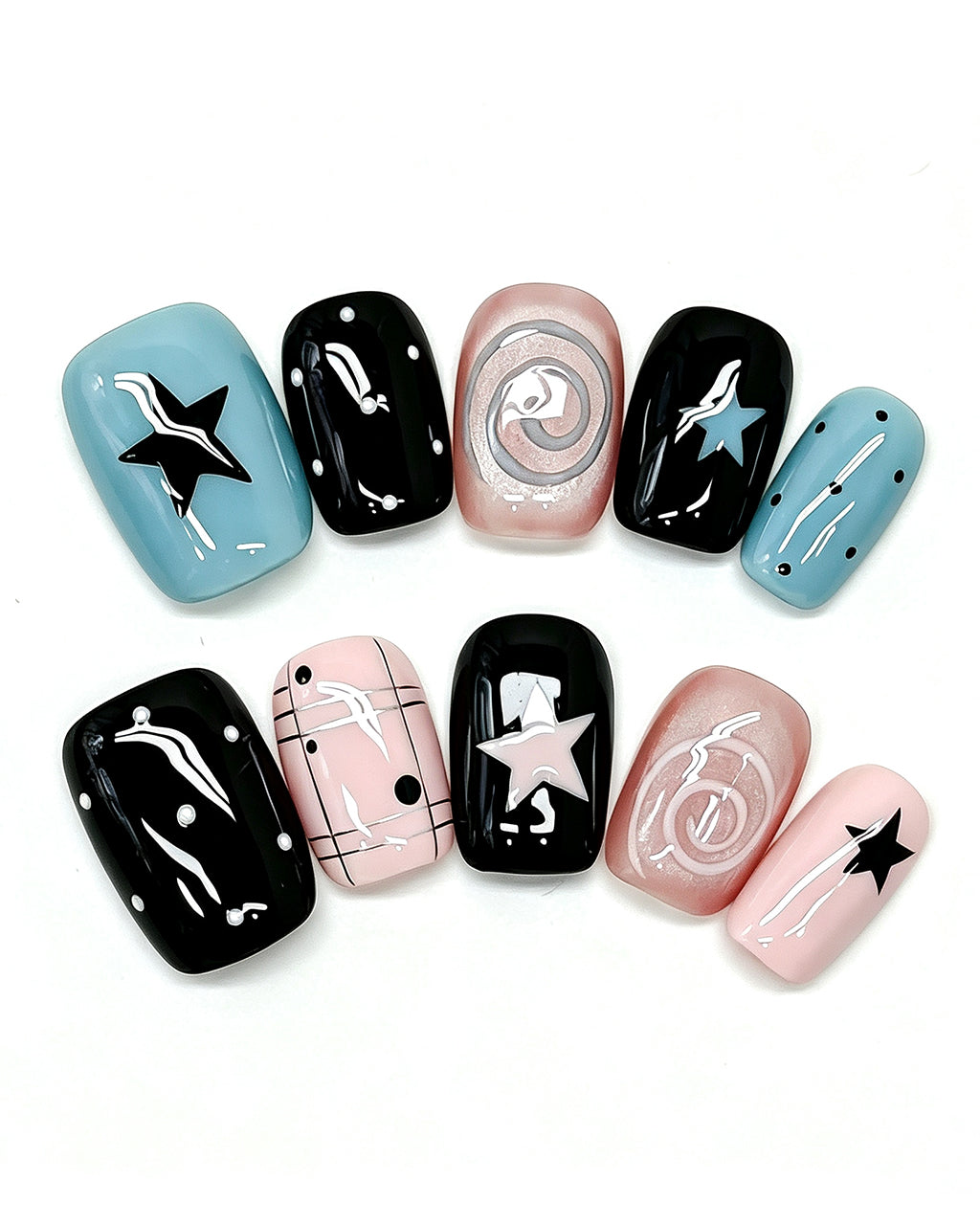 Y2K Star Press-On Nails | Handcrafted Nails