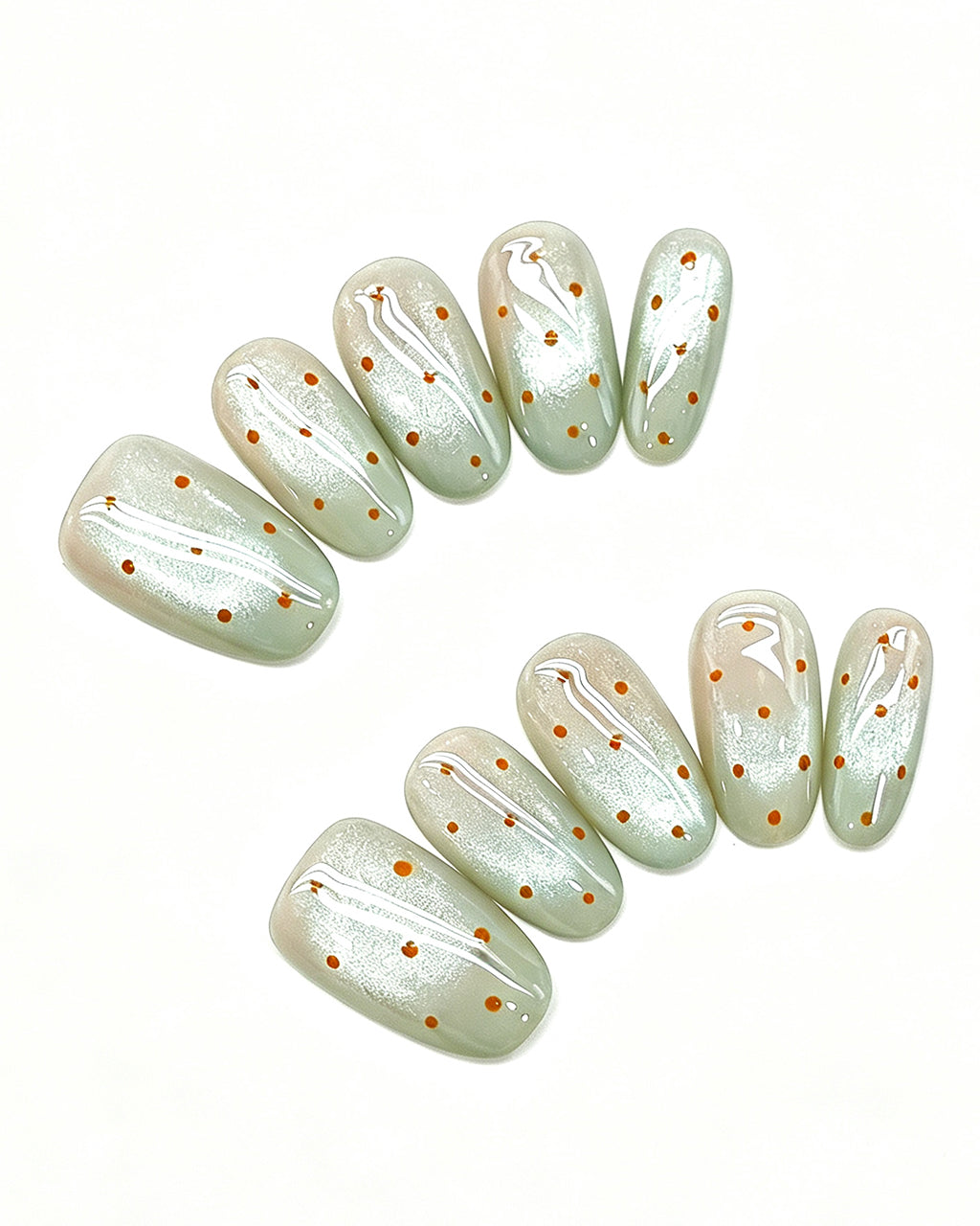 Lime Guava Pastel Jelly Press-On Nails | Handcrafted