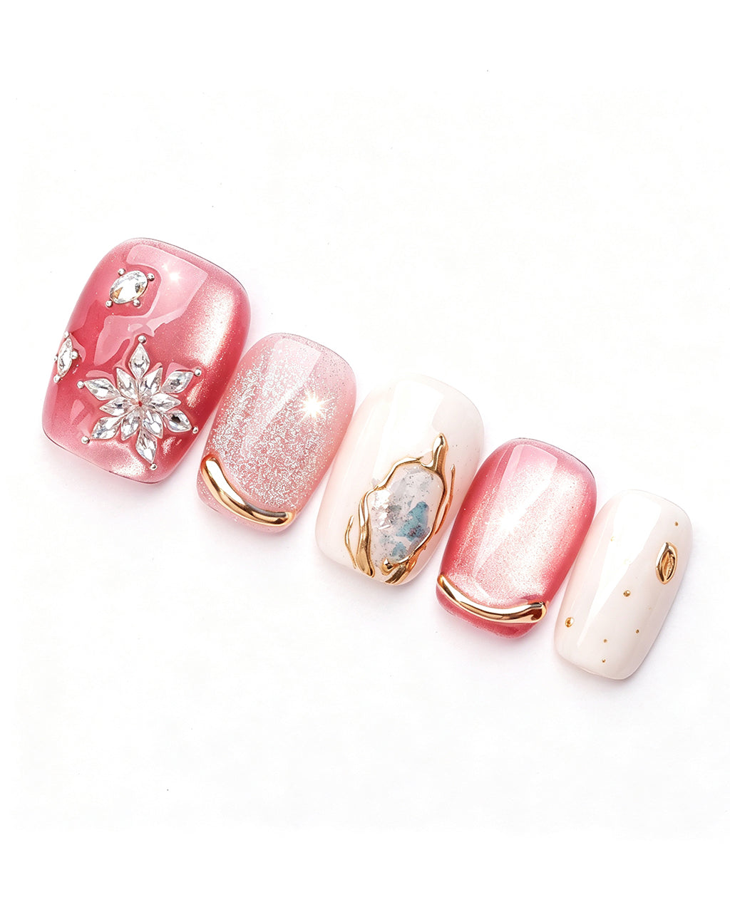 Strawberry Sweetheart | 100% Handcrafted Pink Cat-Eye