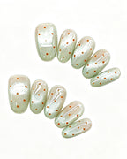 Lime Guava Pastel Jelly Press-On Nails | Handcrafted