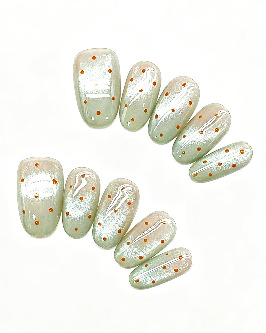 Lime Guava Pastel Jelly Press-On Nails | Handcrafted