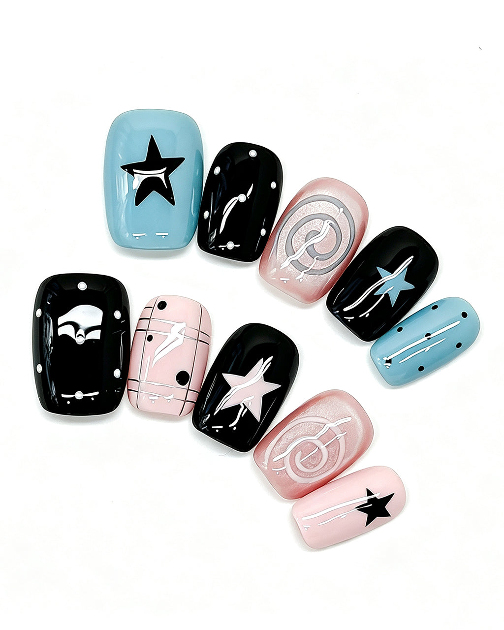 Y2K Star Press-On Nails | Handcrafted Nails