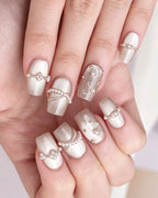 Afloat | 100% Handcrafted Pearl Cat-Eye Press-On Nails