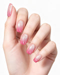Blush Pink Ombre French Press-On Nails | Handcrafted