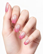 Blush Pink Ombre French Press-On Nails | Handcrafted