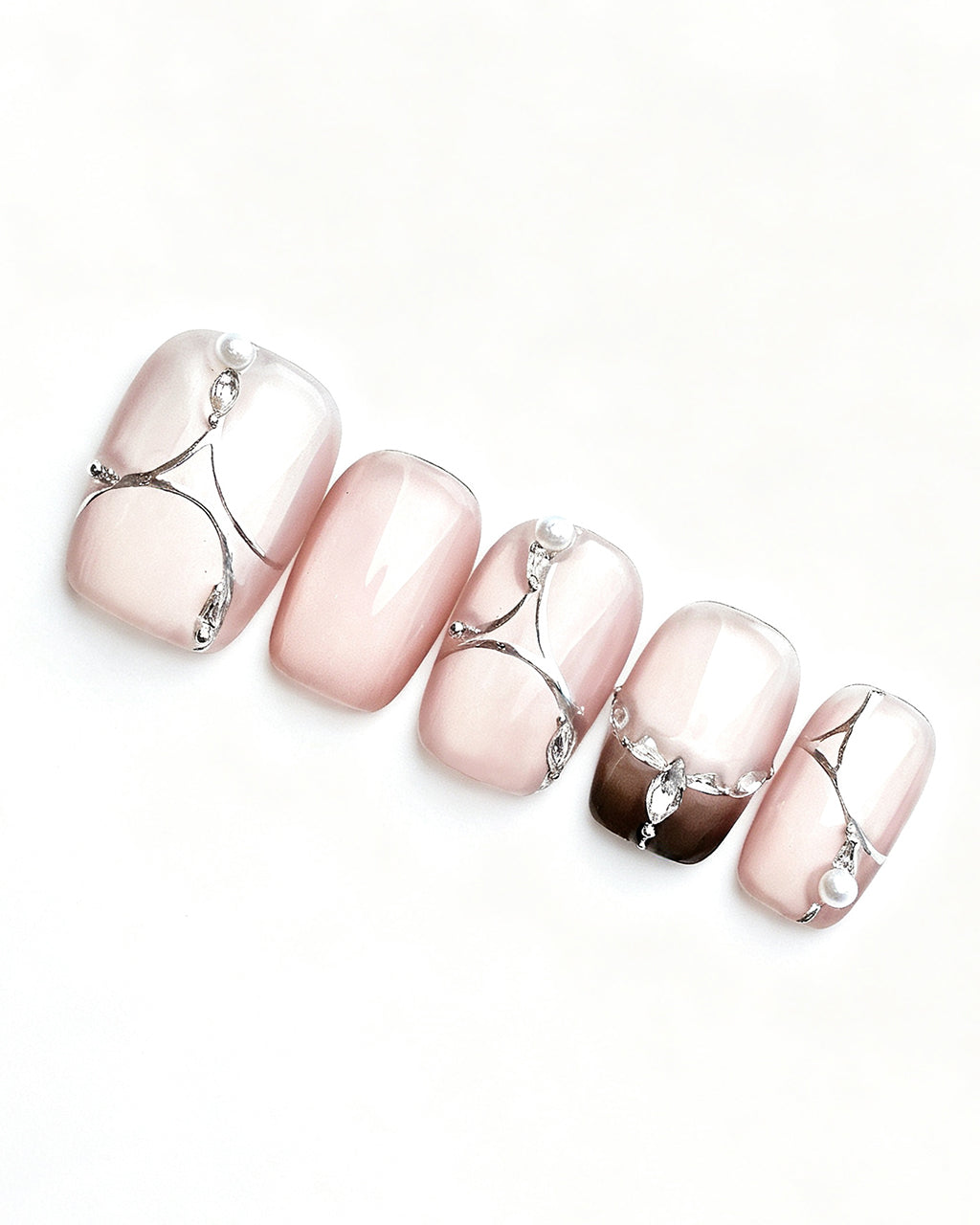 Boiled Water | 100% Handcrafted Sheer Nude Cat-Eye Press-On Nails