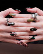 Christmas Fairy Tale | Handcrafted 3D Christmas Tree & Candy Cane Press-On Nails