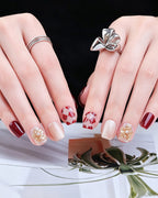 Moonlit Rose | Handcrafted Burgundy Cat-Eye & Harlequin