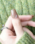 Champagne Gold Cat Eye Press On Nails - Starburst Fireworks